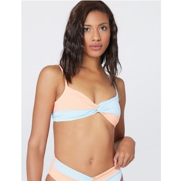 L*Space Ringo Bikini Top in Tangy and Sky Blue Size XS NWT - Picture 1 of 5